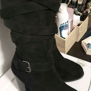 Torrid heel strappy boots-size 9.